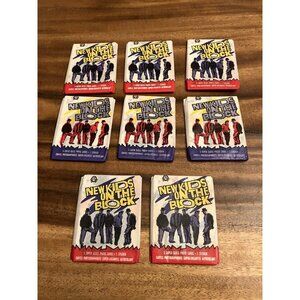 Vintage Topps New Kids on the Block Trading Cards LOT of 8 Sealed Wax Packs